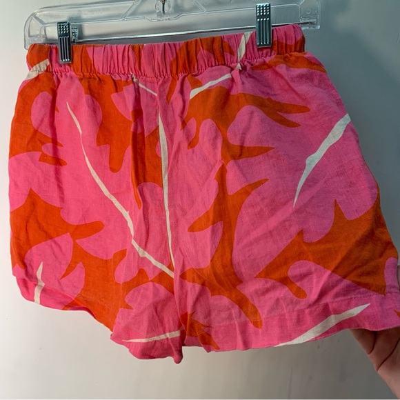 Trovata Bird of Paradis Ione Short Pink Palm Size Small 100% Line - Picture 11 of 13